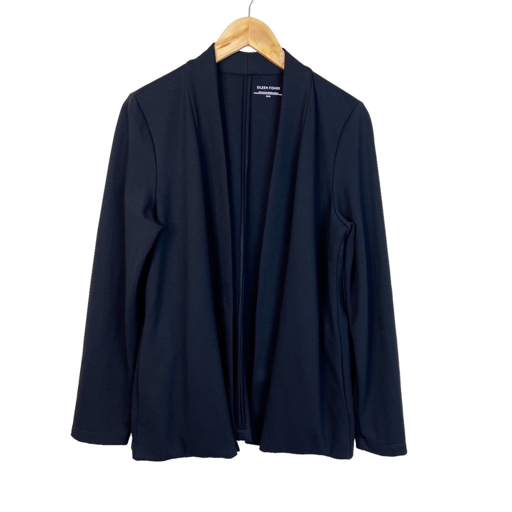 Eileen Fisher Flex Ponte Tencel Jacket Black Size Medium